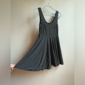Free People Black and White Polka Dot Skater Dress Size Small